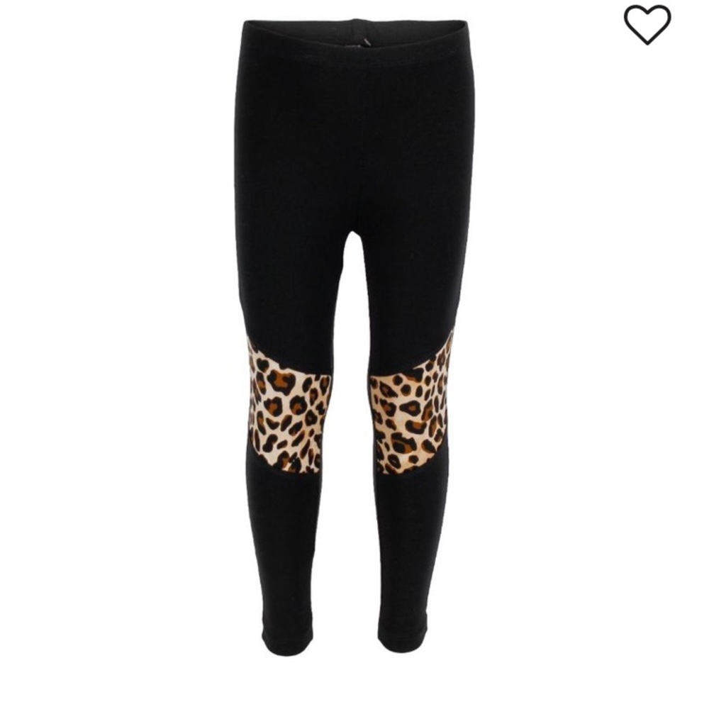 Flowers By Zoe New Black Leopard Leggings Girls 5